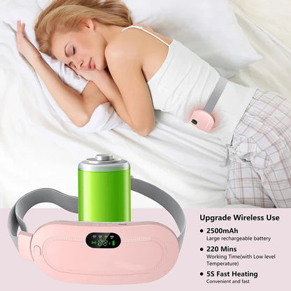 Electric Heating Waist Massage Belt Abdominal Menstrual Heating Pad Belly Warm Palace Belt for Period Cramp Relief